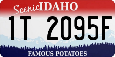 ID license plate 1T2095F