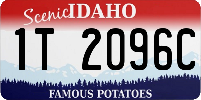 ID license plate 1T2096C