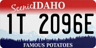 ID license plate 1T2096E