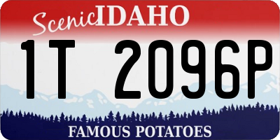 ID license plate 1T2096P