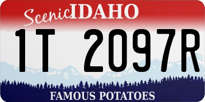 ID license plate 1T2097R
