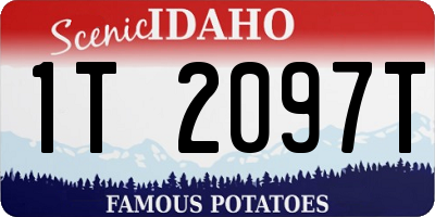 ID license plate 1T2097T
