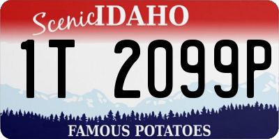 ID license plate 1T2099P