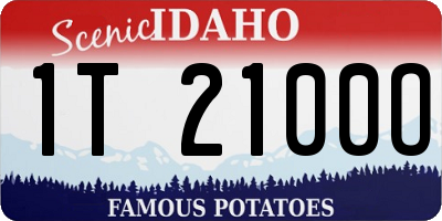 ID license plate 1T2100O