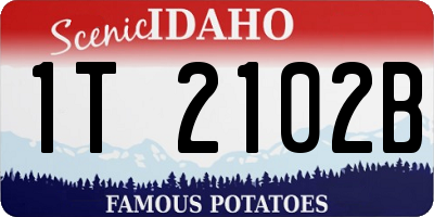 ID license plate 1T2102B