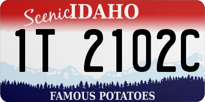 ID license plate 1T2102C