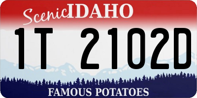ID license plate 1T2102D