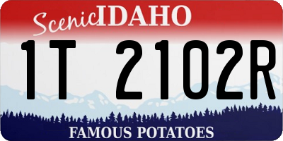 ID license plate 1T2102R