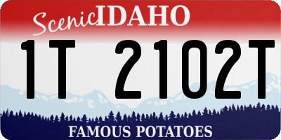 ID license plate 1T2102T