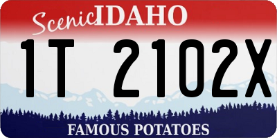 ID license plate 1T2102X