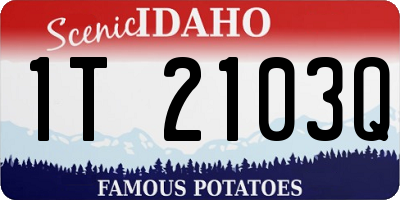 ID license plate 1T2103Q