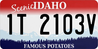 ID license plate 1T2103V