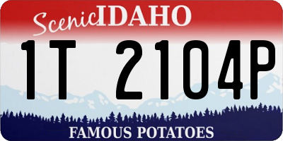 ID license plate 1T2104P
