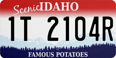 ID license plate 1T2104R