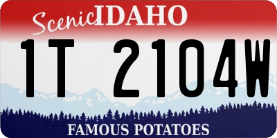 ID license plate 1T2104W