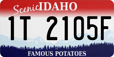 ID license plate 1T2105F