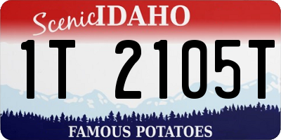 ID license plate 1T2105T