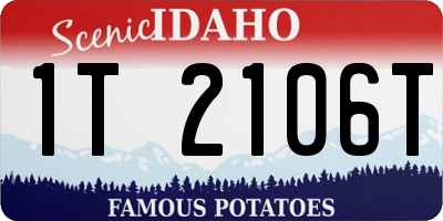 ID license plate 1T2106T