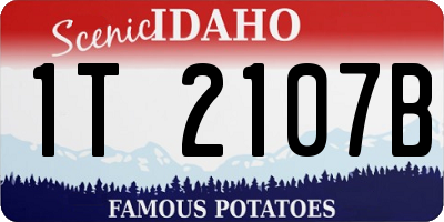 ID license plate 1T2107B
