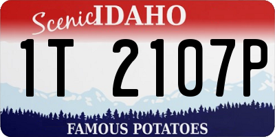 ID license plate 1T2107P