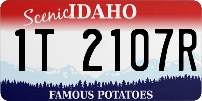 ID license plate 1T2107R