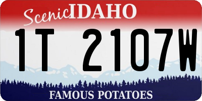 ID license plate 1T2107W