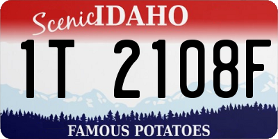 ID license plate 1T2108F