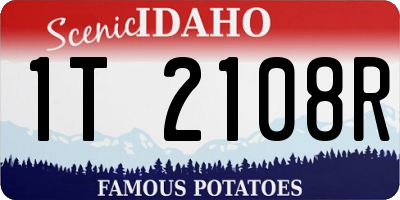 ID license plate 1T2108R
