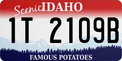 ID license plate 1T2109B