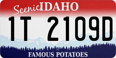 ID license plate 1T2109D