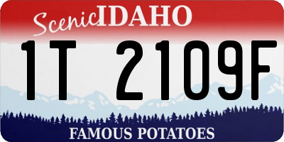 ID license plate 1T2109F