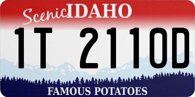ID license plate 1T2110D