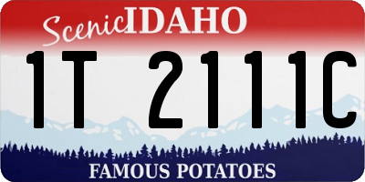 ID license plate 1T2111C