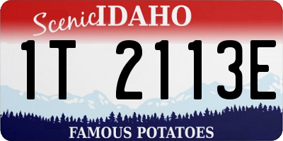 ID license plate 1T2113E