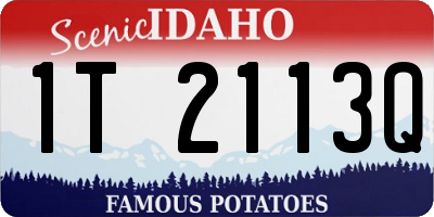 ID license plate 1T2113Q