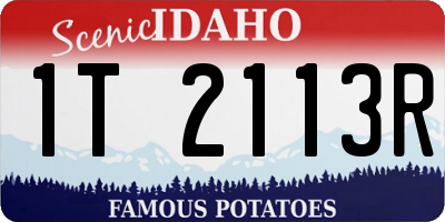 ID license plate 1T2113R