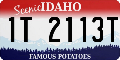ID license plate 1T2113T