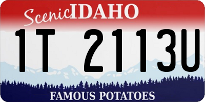 ID license plate 1T2113U