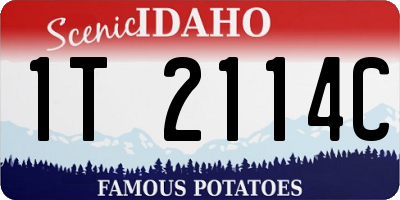 ID license plate 1T2114C