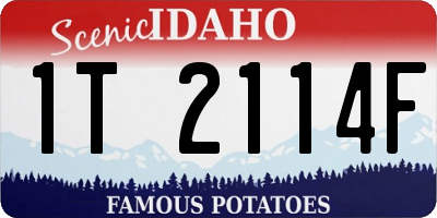 ID license plate 1T2114F