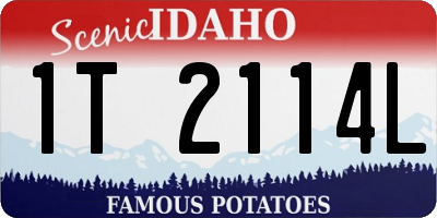 ID license plate 1T2114L