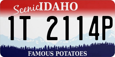 ID license plate 1T2114P