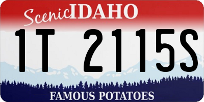 ID license plate 1T2115S