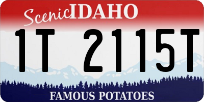 ID license plate 1T2115T