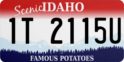 ID license plate 1T2115U
