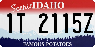 ID license plate 1T2115Z