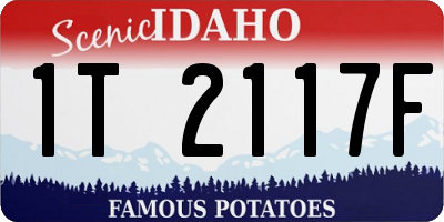 ID license plate 1T2117F