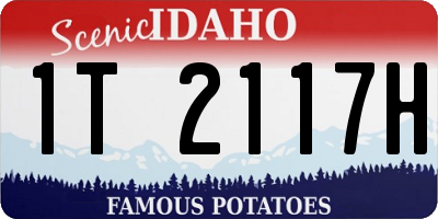 ID license plate 1T2117H