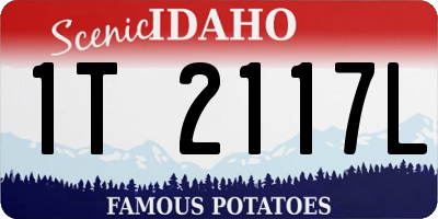 ID license plate 1T2117L