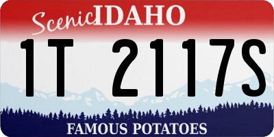 ID license plate 1T2117S
